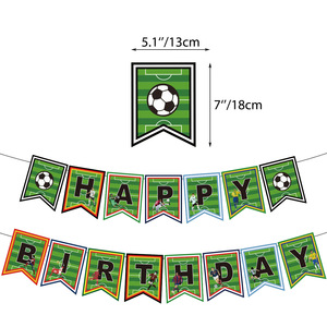Set de Decoración para Fiesta de Aficionados al Fútbol, Incluye Globos Colgantes, Pancarta, Banderín y Bandera para Eventos Temáticos de Fútbol, Regalos para la Zona de Aficionados - Product Image 3
