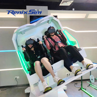 Renixsim Coin Operate Roller Coaster Simulator 2 joueurs 360 degrés chaises volantes 9d Vr simulateur de cinéma parc de divertissement
