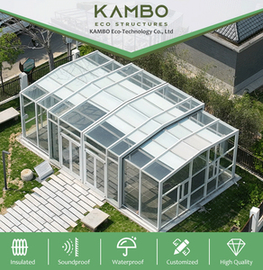 Moderno Four Seasons exterior cerrado <span class=keywords><strong>porche</strong></span> Lowes vidrio templado Sunroom <span class=keywords><strong>con</strong></span> vidrio de aluminio para villas Sunrooms y casas de vidrio - Product Image 6