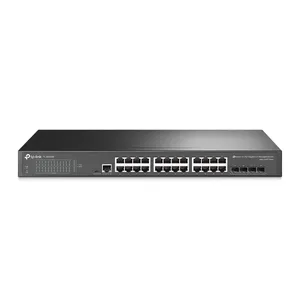 TP-Link Conmutador Gigabit de 24 puertos, 24 puertos, 4 ranuras SFP, Omada SDN integrado L2 +, conmutador de enrutamiento estático IPv6 gestionado inteligente, TP-Link