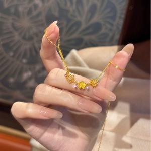 Collier en argent pur S925 avec diamant étincelant en forme de gourde, élégant, artistique, style chinois, nouveau collier à perles à la mode - Product Image 3