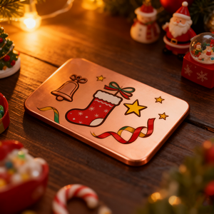 Design personalizzato Premium a tema natalizio lingotti da collezione ordine all'ingrosso elegante regalo UV stampato regalo in rame Bar - Product Image 4