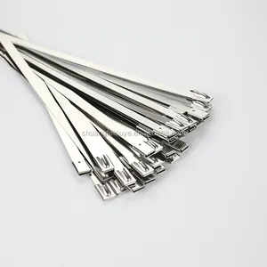 Autoserrant métal cravate zip attaches de câble en acier inoxydable pour la fixation