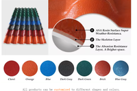 Tuile de toit en résine synthétique PVC de conception moderne pour hôtels, villas, appartements, installation facile, fond blanc, toiture de maison préfabriquée