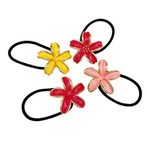 <b>Sweet</b> Blue <b>Flower</b> Resin Hair Clip Women Ponytail Holder High Quality Floral Hair Accessory Daily Use - Product Image 2