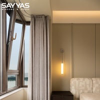 Fenêtre en aluminium et plastique sur mesure SAYYAS pour villas avec double vitrage 5G, drainage dissimulé, cadre bicolore et construction isolée