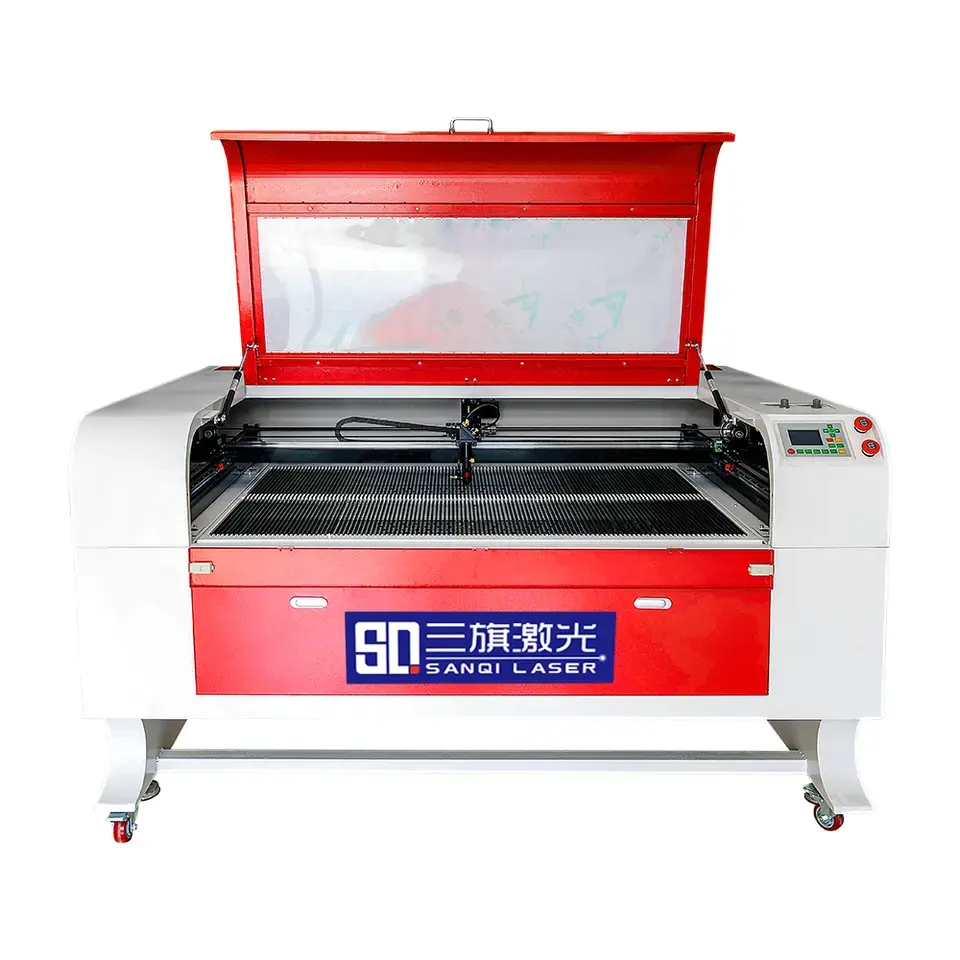 China Lieferant direkter Preis 80W 130W CO2 Laser gravur-und Schneide maschine für Denim gewebe Holzplatte Acryl