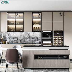 ชุดครัวสำเร็จรูป ตู้ครัวไม้สีน้ำตาลเมลามีน ดีไซน์เรียบง่ายทันสมัย - Product Image 3