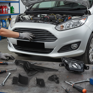 ชุดซ่อมไฟหน้า (4ชิ้น) ด้านซ้ายเข้ากันได้กับ Ford Fiesta-2013 C1BB13W030AG OEM - Product Image 3