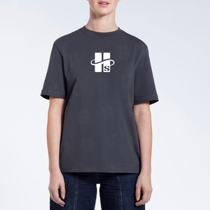 เสื้อยืดคอกลมผู้หญิงผ้าเจอร์ซีย์สีพื้นลำลองพิมพ์ลายตามสั่งขายส่ง OEM ป้ายคอเสื้อแบบกำหนดเอง ผ้าฝ้าย 100% - Product Image 2