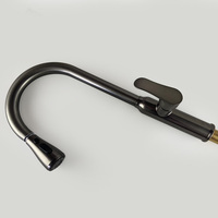 Robinet de cuisine moderne à poignée unique avec bec rétractable Pistolet Gris Robinet Eau Chaude Froide Tuyau Flexible Robinets d'Évier