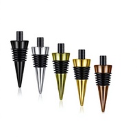 Kits de bouchons de vin DIY personnalisables en alliage d'aluminium à tige longue filetée, à personnaliser par tournage sur bois, portables, pour cadeaux de mariage