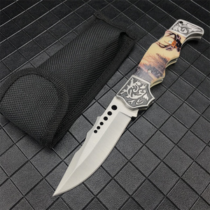 Cuchillo Plegable Industrial para Exteriores Sika Deer, Hoja de Acero Inoxidable 3Cr13, 8.5 cm, Punta de Lanza, Mango de Aleación de Aluminio, para Camping y Pesca - Product Image 4