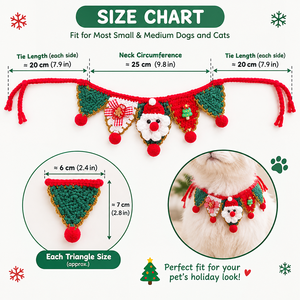 Syal Natal untuk Anjing Kucing Penghangat Leher Liburan Dekorasi Kerah Imut Meriah untuk Hewan Peliharaan Kecil Sedang Grosir - Product Image 4