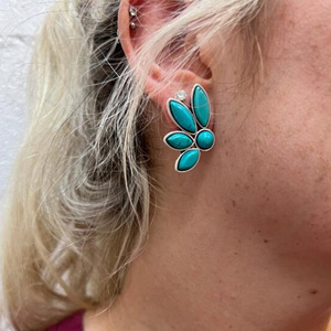 Boucles d'oreilles en perles de turquoise style Western Navajo pour cadeaux de cowgirl - Product Image 5