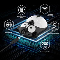 Ratón Inalámbrico Recargable con Diseño de Perro Husky, Regalo para el Día del Niño - Ratón para PC con Diseño de Cachorro Adorable