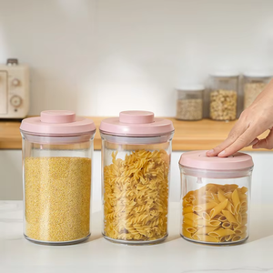 Recipiente hermético para alimentos de cereales de cocina, tapa fácil de abrir, tanque de almacenamiento hermético a gas, contenedor de plástico duradero de grado alimenticio - Product Image 2