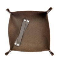 Plateau à dés en cuir véritable enroulable avec fermeture à pression, support de rangement portable pour dés, tapis de jeu pliable pour dés, accessoires de jeu de société RPG