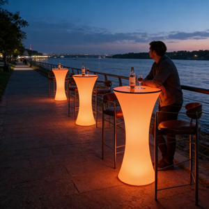 Boîte de nuit et <span class=keywords><strong>bar</strong></span> à café, accessoire d'extérieur et d'intérieur en plastique PE, portable, pour table cocktail et <span class=keywords><strong>bar</strong></span>, - Product Image 5