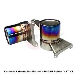 Vortex Electronic Valved Titanium Exhaust Pipe System for Ferrari 488 GTB Spider 3.9T V8 Performance Sound System <b>Kit</b> - Product Image 4