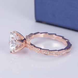 แหวนเงินแท้ 925 ชุบทองคำขาว ดีไซน์เรียบหรู รุ่น MS-598 สำหรับผู้หญิง - Product Image 3