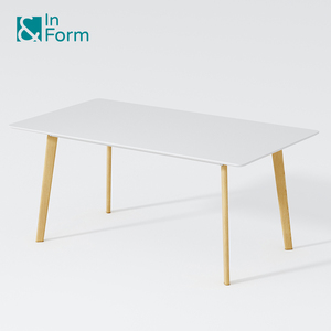Simple <strong>Rectangle</strong> School Library Reading Desk Minimalist Modern Wooden Top Restaurant Canteen Dining Room Dinner <strong>Table</strong> - Product Image 1
