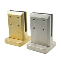 Support en verre robuste pour clôture de piscine, à double face, 180 degrés, 2205, à fixation au sol, pour garde-corps carré