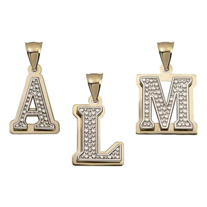 Elegante Colgante <span class=keywords><strong>de</strong></span> Zirconia <span class=keywords><strong>con</strong></span> Forma <span class=keywords><strong>de</strong></span> Letra Especial, Moderno, Encantador y Delicado, Regalo para Amigas, Chicas y Mujeres, Colgante <span class=keywords><strong>de</strong></span> Oro <span class=keywords><strong>de</strong></span> 14K - Product Image 1