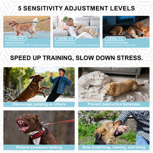 Collier anti-aboiement intelligent <span class=keywords><strong>2</strong></span> en <span class=keywords><strong>1</strong></span> pour chien, avec télécommande, détecteur automatique d'aboiement, arrêt des aboiements excessifs, rechargeable, étanche, intérieur/extérieur - Product Image 6