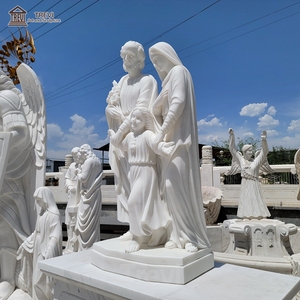 Vie Szie sculpté <span class=keywords><strong>à</strong></span> la main marbre naturel sainte famille vierge <span class=keywords><strong>marie</strong></span> et bébé <span class=keywords><strong>jésus</strong></span> Statue - Product Image 3