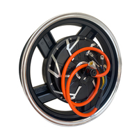 Moteur de moto électrique 17 pouces 72V 4000W DC avec frein à disque, étanche IP54, 100KM/H, à aimant permanent et commutation sans balais