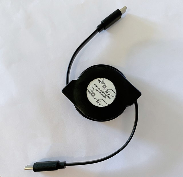 60W Power Delivery Fast Charge Sync Android 3.3FT Retractable USB C Charge Type C Charger Cord Cable for Samsung Galaxy Huawei
