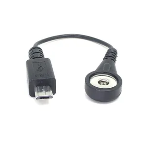 Cable de carga micro USB macho personalizado a Electrodo de 4,0mm hembra Snap TENS unidad Cable de plomo, cable de electrodo a presión