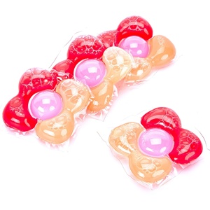 Capsules de lessive liquide à 3 compartiments en forme de goutte/olive/lotus pour les vêtements, personnalisation de la couleur, du parfum et de l'emballage - Product Image 5