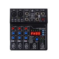 Mini table de mixage audio professionnelle 4 canaux avec 100 effets DSP, contrôleur DJ/console audio pour diffusion en direct, enregistrement et scène