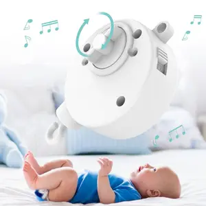 Cachecol de bebê móvel para cama de bebê, caixa de música mecânica, máquina calmante e musical, corda para cima, 2024