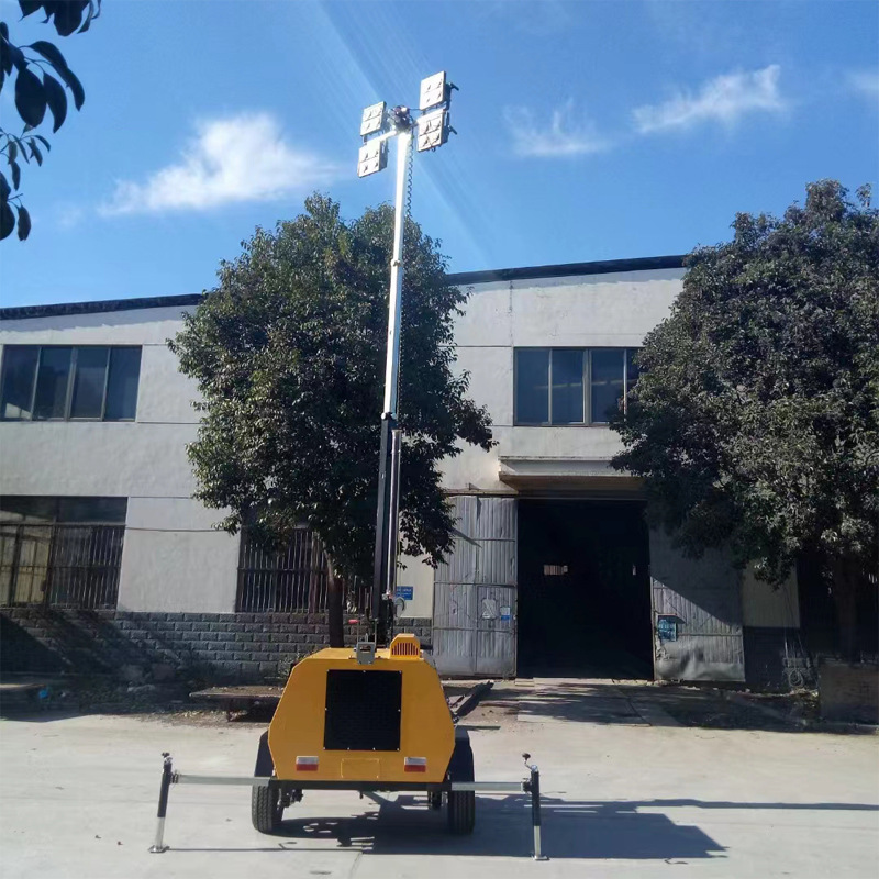 Innovative 3-20m Electric Telescopic Mast LED Tower Lights Designed for Telecommunication Site Lighting Needs