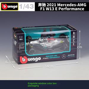 Bburago 1:43 Mercedess modelo de coche de aleación F1 - W13E <span class=keywords><strong>AMG</strong></span> 2022 modelos fundidos a presión Metal coches de carrera de automóviles artículo decorativo genial - Product Image 4