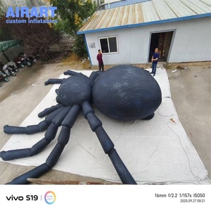 Araña Negra Inflable Gigante para Decoración <span class=keywords><strong>de</strong></span> Halloween en Exteriores, Araña Inflable Gigante para Fachada <span class=keywords><strong>de</strong></span> Edificio o <span class=keywords><strong>Casa</strong></span> Embrujada - Product Image 1