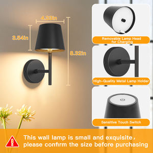 Lámparas <span class=keywords><strong>de</strong></span> Pared Inalámbricas con Batería Recargable, 3 Colores Atenuables, Paquete <span class=keywords><strong>de</strong></span> 2, con Control Remoto para Sala <span class=keywords><strong>de</strong></span> Estar - Product Image 5