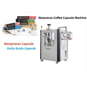 Nespresso Rotativo Automático DG K Cup Cápsula De Café Mike Powder Canning Máquina De Selagem De Enchimento Maquinaria De Embalagem