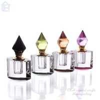 Flacon de parfum en verre cristal de 5 ml, petit, mini, personnalisé, style unique, coloré, vente chaude, pour la décoration de la maison et des mariages