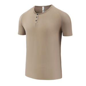 Camisetas Personalizadas para Hombre, Transpirables, de Secado Rápido, Manga Corta, para Gimnasio, Fitness, Running, Entrenamiento Deportivo, Cuello Henry - Product Image 4