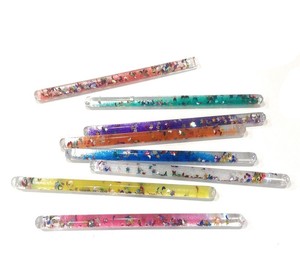 Manufacturer's Wholesale Classic Toys Mini Sensory Stick Plastic Color Glitter Wand for Sensory <b>Play</b> (BA-1103 spiral wand) - Product Image 1
