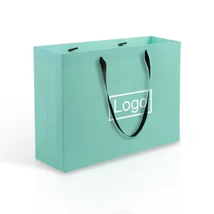 Lipack Boutique sac en papier Tyvek vert Logo personnalisé imprimé sacs à provisions cosmétiques