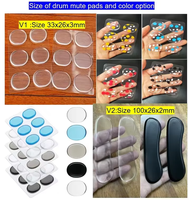 Low MOQ Clear Drum Silencers 6PCS Set High Quality Silicone Drum Dampeners Gel Pads for Sound Dampening