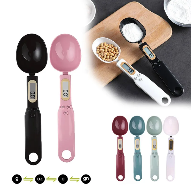 500g 0.1g Electronic Measuring Spoon LCD Colors Gram Weighing Display Food Weight Measuring Digital Spoon Scale With USB