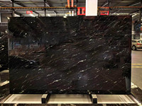Dalle de marbre noir de luxe, marbre naturel brillant pour mur de fond de hall d'hôtel et comptoir