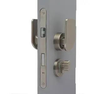 Modern office door locks durable bedroom door handle lock with key mute bathroom lock supplier