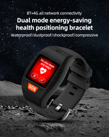 Bracelet connecté de suivi de santé 1,22 pouces pour personnes âgées, montre intelligente GPS 4G double SIM, étanche IP67, suivi de la forme physique et du sommeil